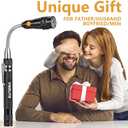 Gifts for Dad, Magnetic Pickup Tool with LED, Telescoping Magnet Flashlight, Cool Gadgets Stocking Stuffers for Teen Boys, Christmas Gifts for Men, Husband, Handyman, Boyfriend, Him, Dad, Black