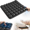 Upgrade Airplane Seat Cushion with No External Air Pump, Inflatable Seat Cushion for Long Flights, Portable Wheelchair Cushions, Adjustable Air Cushion with Non-Skid Bottom Relief Discomfort in Coccyx, Black