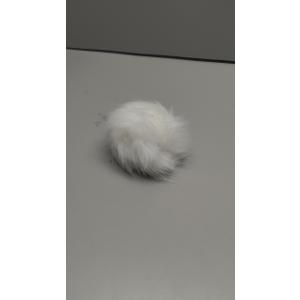 6pcs DIY Knitting Hats Accessories-Faux Fake Fur Pom Pom Ball with Press Button (Pure White)