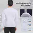 MEETYOO Compression Shirts for Men, UPF 50+ UV Swim Shirts, Long Sleeve/Short Sleeve Running Athletic Workout Rash Guard (XXL)