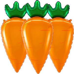 Carrot Balloons Decorations 3PCS Giant Carrot Foil Balloons for Easter Party Decorations Spring Holiday Birthday Easter Party Supplies