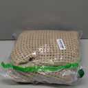 IM HOME Waffle Bath Mat Beige 5'x2', Boho Woven Modern Bath Mat Rugs, Absorbent Non Slip Bathroom Rugs, Soft Washable Bath Rugs with Tassels for Bathroom, Bedroom, Kitchen, Shower, Tub