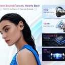 OHAYO A7 Open Ear Clip-On Headphones for Glasses Wearers - Safe for Running & Streets, 4.7g Weightless Fit, 40H Battery, Bluetooth 5.4, Black