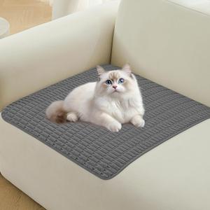 Waterproof Couch Cover for Dogs Washable, Non Slip Back Sectional Sofa Covers for 3 Cushion Couch Pet Friendly, Soft Dog Bed Cover. (Dark Grey, 30" x 30")