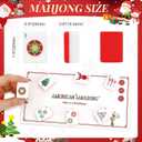 American Mahjong Tile Set with Carrying Bag and Accessories, 160 Acrylic Engraved Mahjong Tiles with Racks with Pushers, Mahjong Tile Set for Family Friends