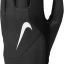 Nike Therma-FIT Cold-Weather Golf Gloves (1 Pair) - Touchscreen Fingers, Suede-Palm Grip for Cool & Wet Rounds, Knit-Cuff (Medium, Black | White)
