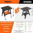 Pony Portable Folding Work Table, Workbench & Sawhorse