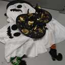 3 Packs Halloween Decorations Outdoor, Hanging Ghosts String Lights Halloween Decor, Spooky Cute Glowing Ghost Witch Hat Lights 3 Modes for Patio Yard Front Porch Tree House Party(18 Batteries) (warm white)