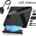 External Blu ray Drives, 40Gbps External Bluray Burner with HDMI & LAN, Support 100GB BDXL-RE Disc Reading/Writing, External Blueray/DVD Drive for PC Laptop (Windows Linux MacOS)