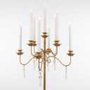 9-Arm Floor Candelabra, Adjustable Bronze Candle Holder