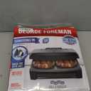 George Foreman Fully Submersible Grill, NEW Dishwasher Safe, Wash the Entire Grill, Easy-to-Clean Nonstick, Black/Grey (4-Serving)