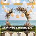 25FT White Lantern String Lights,10 Nylon Hanging Lantern Decor with G40 LED Bulbs, Waterproof Connectable Wedding Lanterns, White Lanterns Decorative Outdoor & Indoor for Bedroom, Patio, Camping