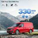 FengYu Van Ladder Roof Rack Compatible with Ford Transit Connect 2014-2025(Not for Transit), Steel Ladder Rack for Cargo Van, 2 Crossbars 47'', Ladder Rack Luggage Cargo Rack Crossbars Accessories