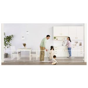 Regalo 194-Inch Super Wide Adjustable Baby Gate and Play Yard, 2-In-1, Bonus Kit, 4 Count (Pack of 1) (White)