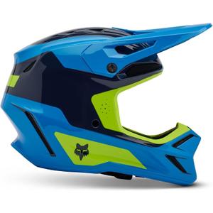 Fox Racing Youth V3 Motocross Dirt Bike Helmet, True Blue, Large