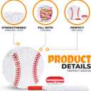 Baseball Pinata Bundle with a Blindfold and Bat (13"x13"x4"), Baseball Pinata for Boys, Perfect for Birthday Party, Sport Theme Party, Decoration