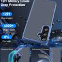 Case for Samsung Galaxy A55 5G Phone Case,Non-Fingerprint/Scratch Slim Shockproof A55 5G Case Translucent Matte Hard PC Back Soft TPU Border Hybrid Protective Drop Protection,Black