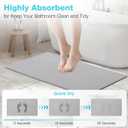 Large Diatomite Stone Bath Mat, Premium Non-Slip Natural Diatomaceous Earth Bathtub Quick Drying Mats for Bathroom Floor (30" x 17" Light Gray)