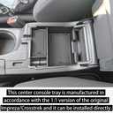 RUNROAD Center Console Organizer Tray Compatible with Subaru Crosstrek 2018-2023 and Impreza 2017 2018 2019 2020 2021 2022 2023 Accessories, Armrest Secondary Storage Console Coin Holder, Black