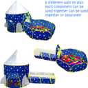 PigPigPen 3pc Kids Play Tent for Boys with Ball Pit, Crawl Tunnel, Princess Tents for Toddlers, Baby Space World Playhouse Toys, Boys Indoor& Outdoor Play House, Perfect Kids Gifts