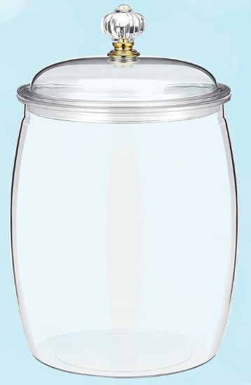 4 Pcs Candy Cookie Jar, 74 oz Clear Plastic Jars with Lids Apothecary Jars Candy Buffet Storage Containers Airtight Food Canister Home Organization for Kitchen Laundry and Party