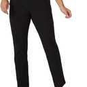 Chic Classic Collection Women's Cotton Pull-on Pant with Elastic Waist (12 Petite, Black Denim)