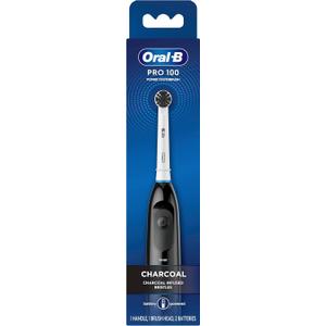 Oral-B Pro 100 Charcoal, Battery Powered Electric Toothbrush, Black
