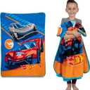 Franco Kids Bedding Super Soft Micro Raschel Throw, 46 in x 60 in, Hot Wheels