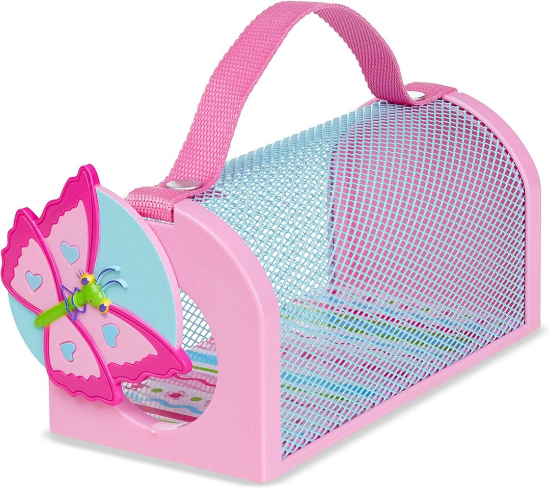 Melissa & Doug Sunny Patch Cutie Pie Butterfly Bug House Toy with Carrying Handle and Easy-Access Door (One Size)