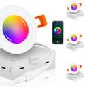 CLOUDY BAY [6 Pack] 3 inch Smart WiFi LED Recessed Lights,RGBCW Color Changing,Compatible with Alexa and Google Home Assistant,No Hub Required,2700K-6500K,IC Rated