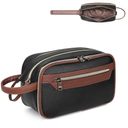 CLUCI Toiletry Bag Travel Bag with Hanging Hook Leather Makeup Cosmetic Bag Travel Organizer for Accessories Shampoo Container Toiletries
