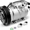 AC Compressor Compatible with 3.5 Honda Odyssey 2008-2017, Pilot 2009-2015, Ridgeline 2009-2014, 3.7L Acura MDX 2007-2013, ZDX 2010-2013, A/C Air Conditioner, 38810RGLA02, CO10840C, 158334