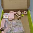 Wooden Dollhouse Furniture Set, 22 PCS Doll House Accessories Including 5 Room Kits, Little People House Furniture Toy Gift for Girls Boys Age 3+, Miniature Dollhouse Furnishing