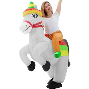 Inflatable Costumes Adult Blow up Ride-on Outfit Mexican Cosplay for Men Women Carnival Cinco De Mayo Party, Suitable for most people with a height of 5-6.2 feet/ 60-74 inches