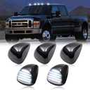 5PCS LED White Cab Roof Lights Replacement for 1999-2016 F250 F350 F450 F550 Superduty / 2004-2017 F650 F750, Smoked Top Cab Roof Clearance Lights for F250 F350 F450 Pickup Truck (B4, for F250-F550(99-16)/F650 F750(04-17),Smoke)