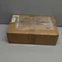 Three-Tier Ceramic Plate Rack - Foldable gold plate rack with three large 14-inch white plates for displaying food, fruit, desserts, and entertaining guests.