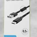 6 1/2 Extended Length Charge and sync Durable Tangle Resistant Braided Cable