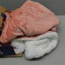 Bedsure Heated Blanket Wearable Shawl - Electric Wrap Poncho Blanket Hoodie for Adult, Winter Gifts for Mom Women Girlfriend, Warm Sherpa Heating Throw, Auto Shut Off, 55x64 inches, Pink