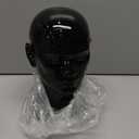 PVC Bright Black Mannequin Head Professional Cosmetology Male Mannequin Head Display Head Stand for Wigs Head for Display Wigs Hair Glases Hat Headset Display Stand(L30-Bright Black)