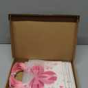 FACULX Pink Bow Clear Gift Bags with Handles, Reusable Frosted Plastic Gift Bag Pink Coquette Bowknot Party Favor Bags for Party Baby Shower Wedding Birthday (24)