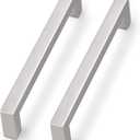 Probrico 5 Inch Stainless Steel Cabinet Handles Pack of 10, Modern Kitchen Cupboard Handles 5 Inch Holes Centers Cabinet Drawer Pulls Brushed Nickel 5.5 Inch Total Length