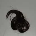 Mini Fringe French Bang Wig - Straight Clip in Forehead Topper, 3D Toppers, Synthetic Fiber Hairpiece