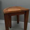 AquaTeak The Original 15.5" Kai Corner Teak Shower Bench with Shelf