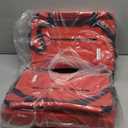 Stadium Seat for Bleachers with Back Support and Wide Padded Cushion Stadium Chair - Includes Shoulder Strap and Cup Holder (Red,2 Pack)