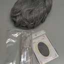 WildCos Old Lady Wig Short Fluffy Grey Curly Grandma Wig Halloween Costume Cosplay Wig for Women and Girls