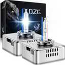 DZG D5S HID Headlight Bulbs for 2016 2017 2018 Chevy Silverado 1500 WT LS LT 2015-2018 GMC Sierra 1500 2500 3500 HD, 8000K Cool White 35W Metal Base Xenon Replacement High Low Beam Bulb, Pack of 2