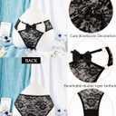 Hibluco Women Sexy Underwear Floral Lace Panties Mesh Hipster Stretch Bikinis (XS)