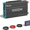 Renogy Inverter P2 1000 watt Pure Sine Wave Inverter, Solar Car Power Inverter 12V to 120V AC Converter for RV, Truck, Camping, Home Backup, Outdoor, Emergency, Off-Grid Living, 16.4FT Remote Control