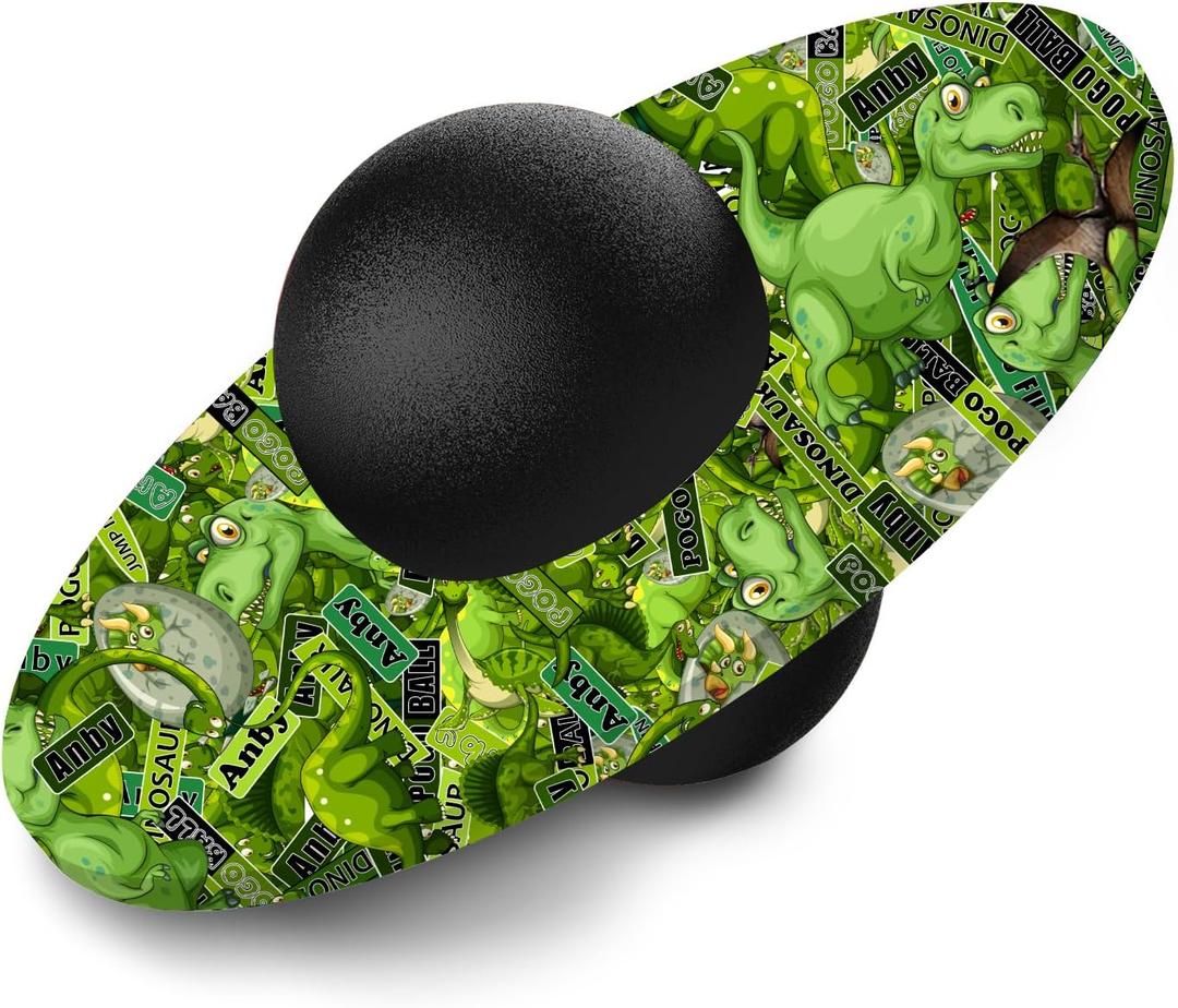 Pogo Ball for Kids & Adults Up to 200 lbs, Balance Toy for Indoor Outdoor | Balance Coordination Bounce Board Pop Ball Cool Fun Challenge Indoor Outdoor Toys Pogo Jumper Birthday Gifts for Boys Girls