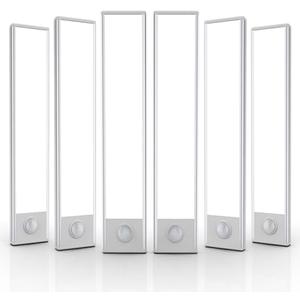 6 Pack Under Cabinet Lights Wireless, 32 LED Motion Sensor Light Indoor Rechargeable Magnetic Closet Lights Battery Operated, Under Counter Lights for Kitchen, Wardrobe, Hallway, Stairs